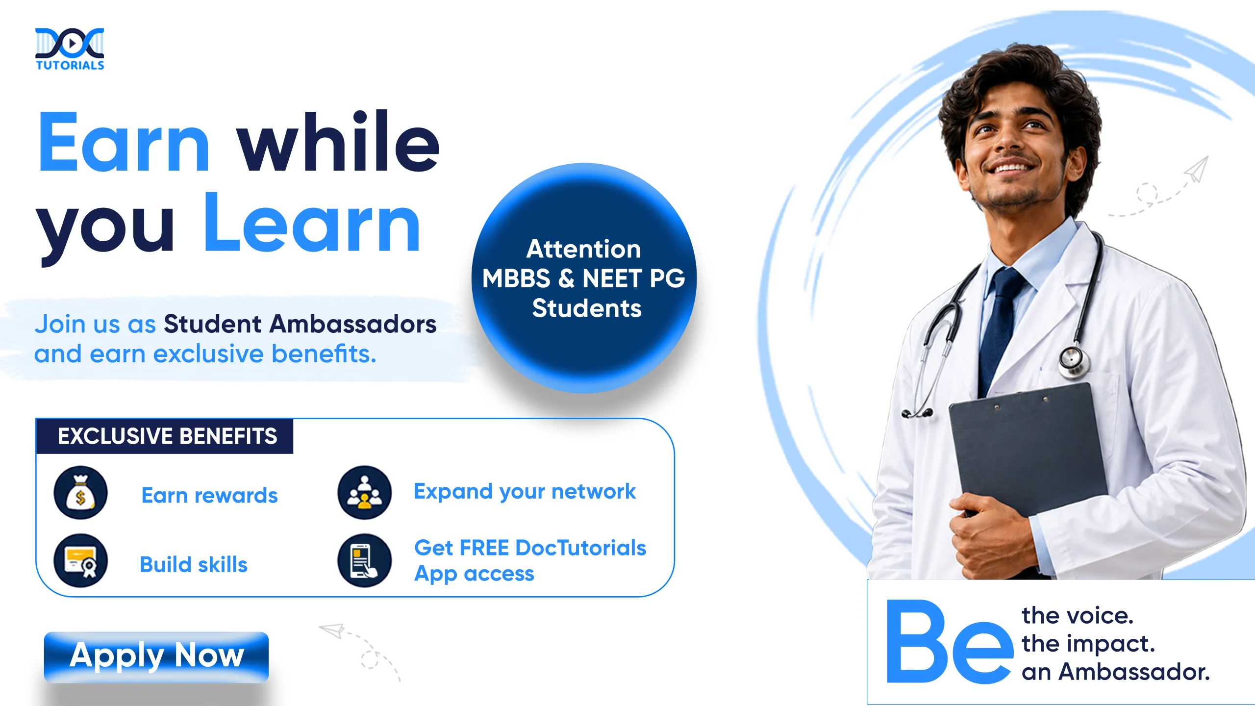 DocTutorials Student Ambassador Banner Image